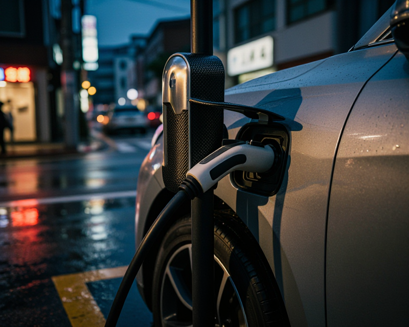 EV Charging Night Scene