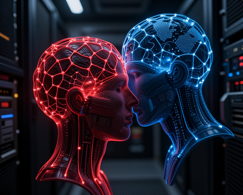 Symbolic representation of US-China AI summit