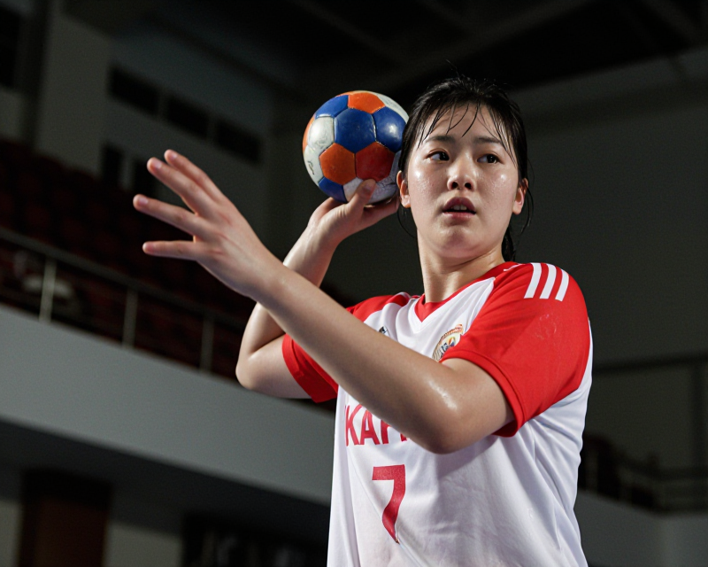 Intense Handball Action