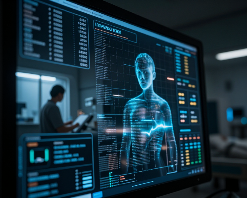 Futuristic Medical AI Interface